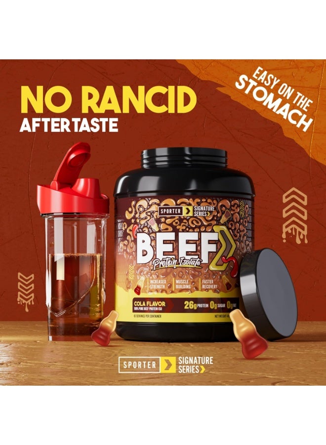 سبورتر بروتين لحم بقري معزول بنكهة الكولا، 4 أرطال | مسحوق بروتين لحم بقري مُحلل غني بالأحماض الأمينية ومحتوى عالٍ من البروتين - Image 2