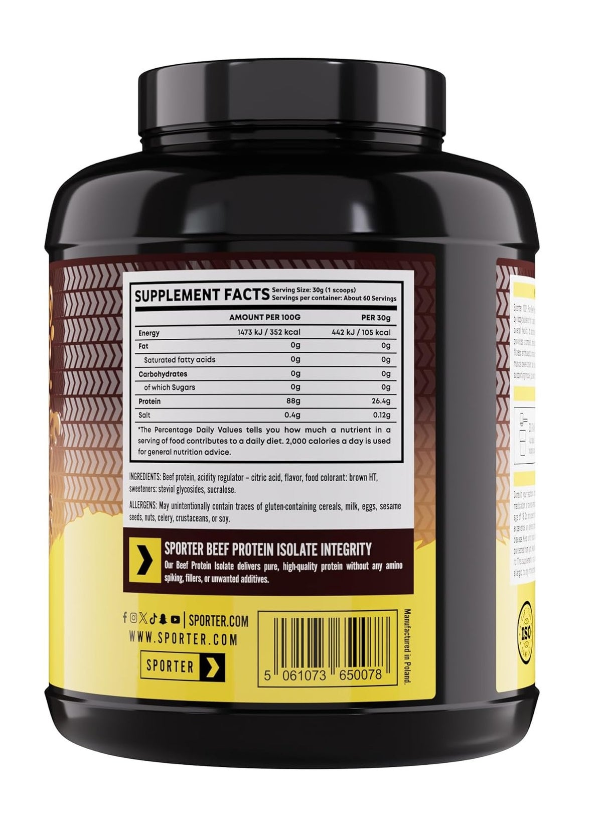 Beef Protein Isolate – Cola Flavor, 4 Lb | Hydrolyzed Beef Protein Powder With Complete Amino Acid Profile & High Protein Content