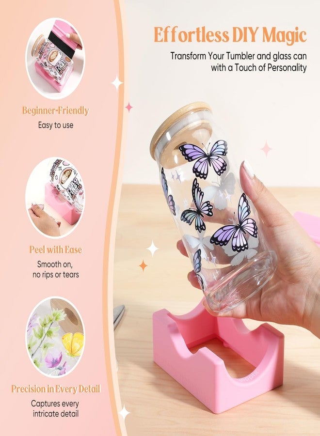 Kaciola UV DTF Cup Wrap, 9 Sheets Coffee Theme Rub on Transfers 1 Sheet Mysterious Pattern and Cleaning Kit, UV DTF Transfers Stickers for 16 OZ Libbey Glass Cups Straws and Accessories - Image 3