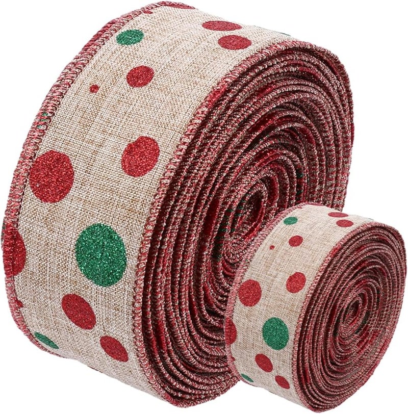 2 Rolls Decorative Printed Ribbon for DIY Crafts Party Decorations Wear Resistant - Image 2