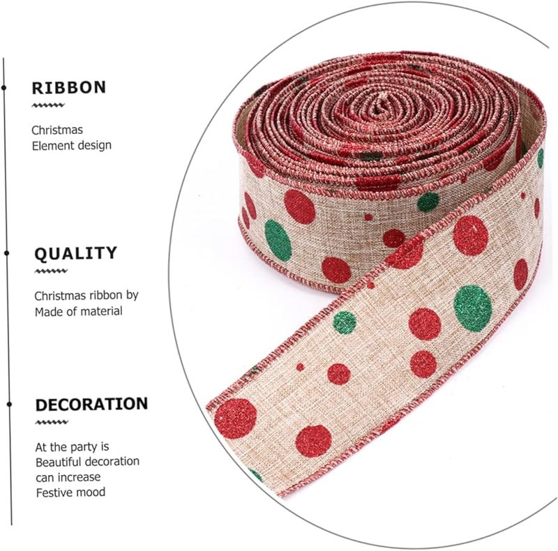 2 Rolls Decorative Printed Ribbon for DIY Crafts Party Decorations Wear Resistant - Image 4