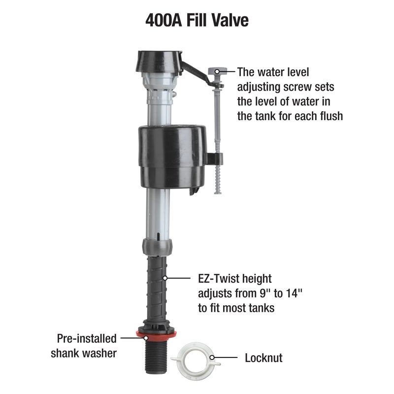 Fluidmaster K-400A-023 Mansfield Toilet Fill Valve and Flush Valve Seal Repair Kit - Image 3