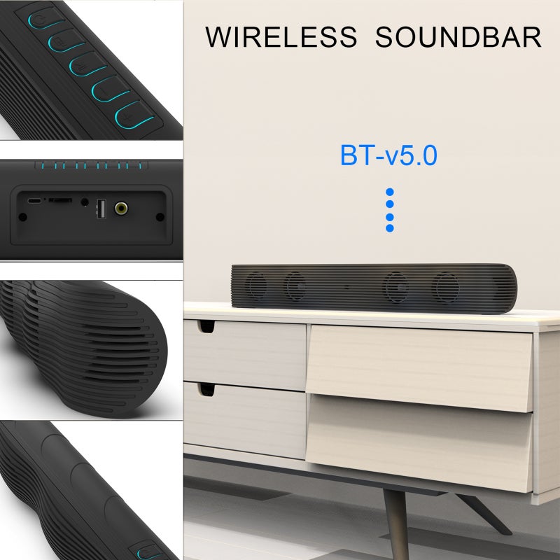 BS-21 BT Speaker Computer TV Audio Music/Movie/News Mode Selectable Support TF card/U disk 2000mAh Battery With Remote Control - Image 4