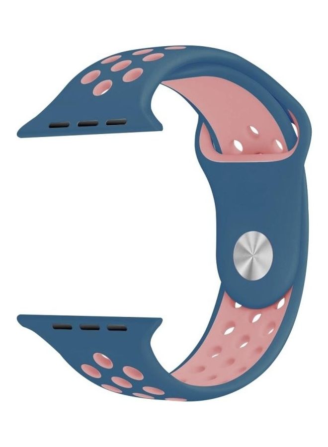 BGM Replacement Watchband for Apple Watch Series 1/2/3/4/5/6/SE 40mm/38mm Blue/Pink - Image 5