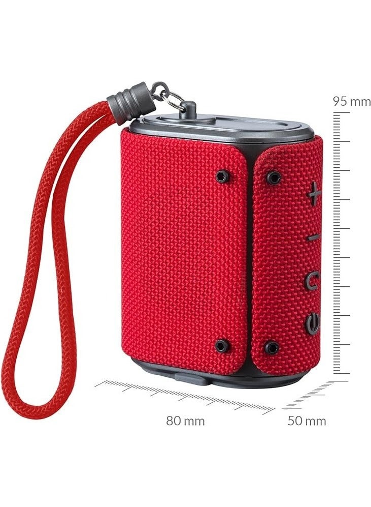 إيفولي مكبر صوت بلوتوث إيفولي 5 واط مقاوم للماء للاستخدام الداخلي والخارجي مع ميكروفون مدمج، أحمر، EVAUD-MB5A - Image 2
