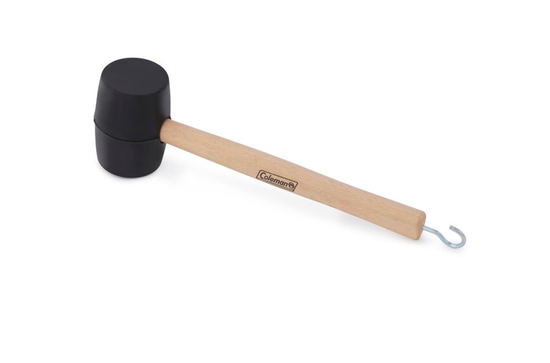 Coleman Rubber Mallet with Tent Peg Remover Hook DoubleSided Mallet Head Made of HighImpact Rubber Great for Camping Tailgating Carpentry Metalwork More