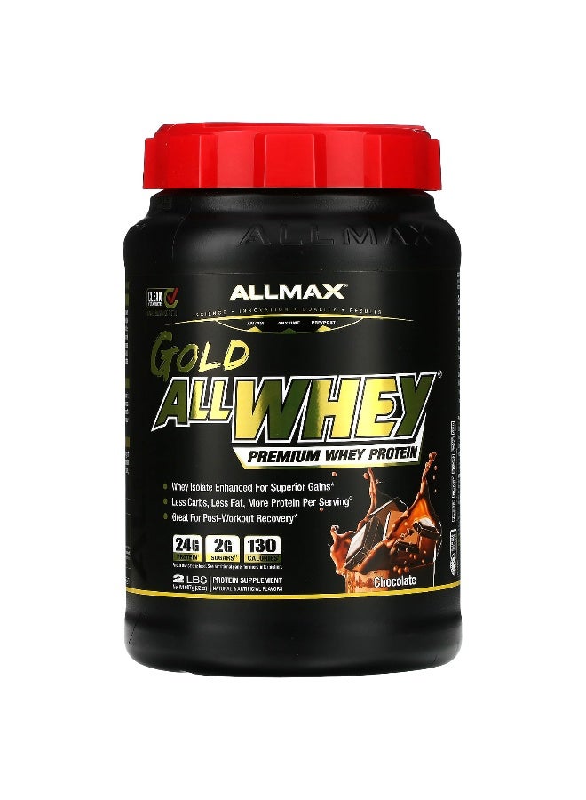 Allmax ALLMAX, GOLD ALLWHEY®, Premium Whey Protein, Chocolate, 2 lbs (907 g) - Image 1