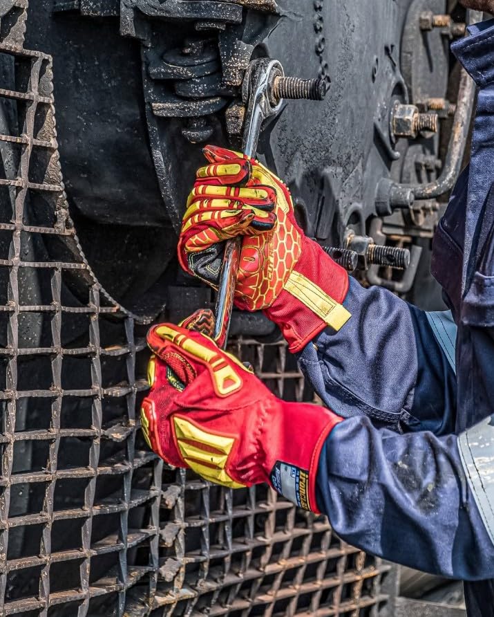Ironclad mens Work Glove KONG RIGGER GRIP A5, Red/Yellow, X-Large US - Image 4