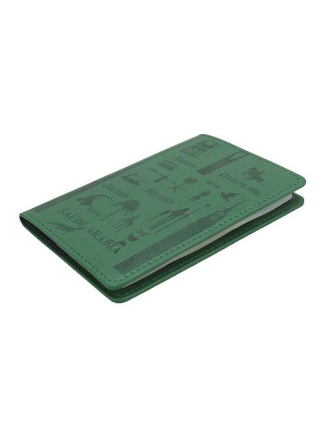 Leather Passport Wallet Green - Image 4