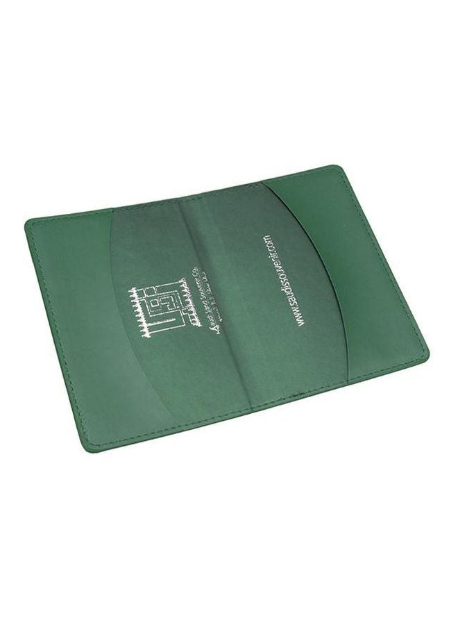 Leather Passport Wallet Green - Image 2