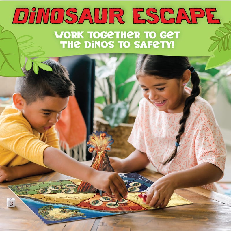 Peaceable Kingdom Dinosaur Escape Cooperative Board Game, 4+ Years, 2-4 Players, 10 Min Playtime - Image 2