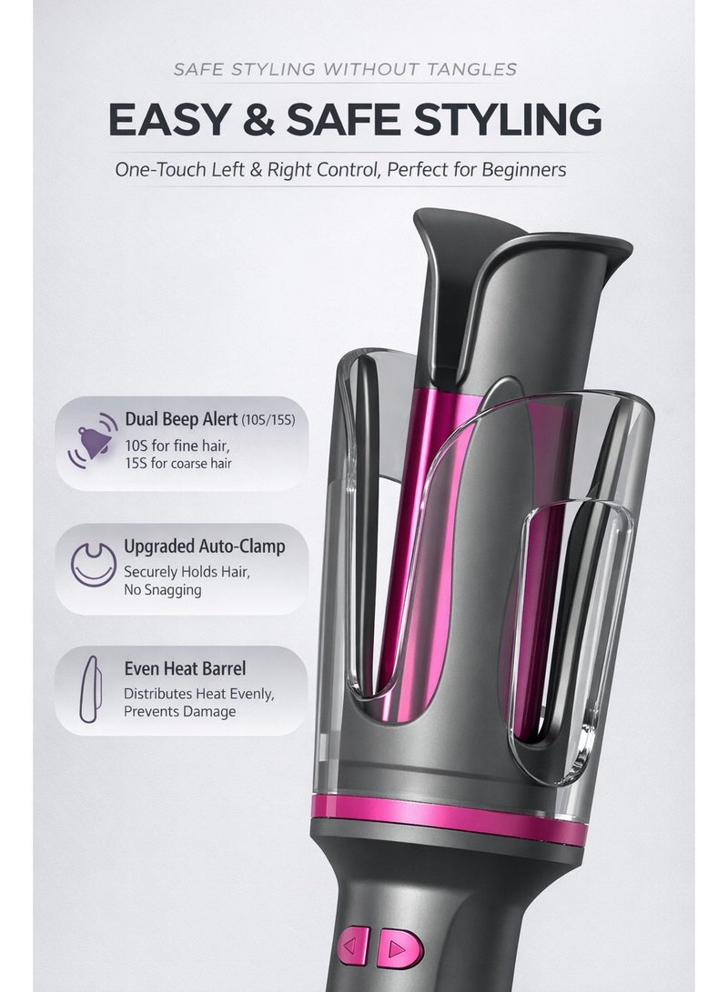 ARNOTEC مكواة شعر آلية 32 مم أيونية مع تنبيه صوتي، طلاء سيراميك، غطاء مضاد للحروق، 6 مستويات حرارة (130–230°C)، إيقاف تشغيل تلقائي، سلك دوار 360° - Image 3