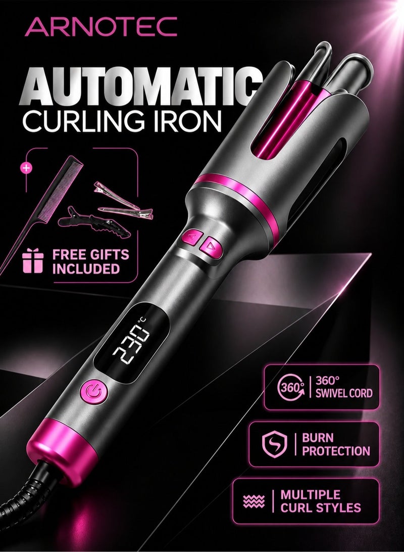 ARNOTEC Automatic 32mm Ionic Hair Curler with Beep Alert, Ceramic Coating, Anti-Scald Cover, 6 Temperature Levels (130–230°C), Auto Shut-Off, 360° Swivel Cord - Image 1