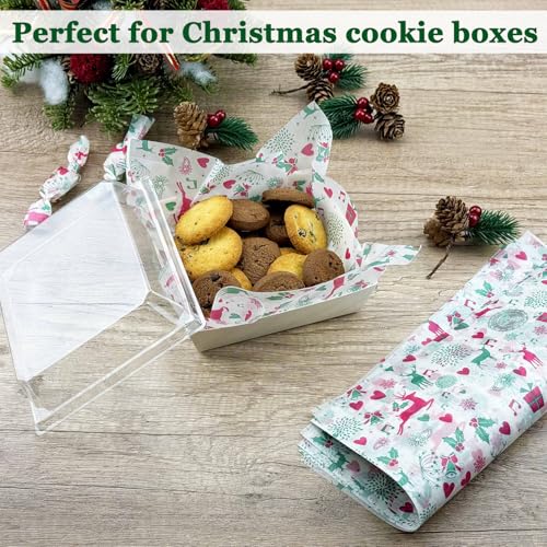 CAMKYDE 100 Pcs Christmas Wax Paper Sheets - Grease Proof for Food, Deli Paper Holiday Use (Reindeer) - Image 5