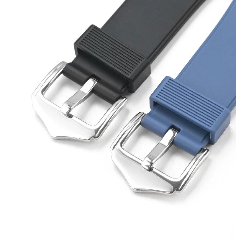 Bluejw 25mm Soft Silicone Sport Watch Strap - Waterproof Rubber Replacement Watch Band for Smart Watches - Black, Blue, Brown - Image 4