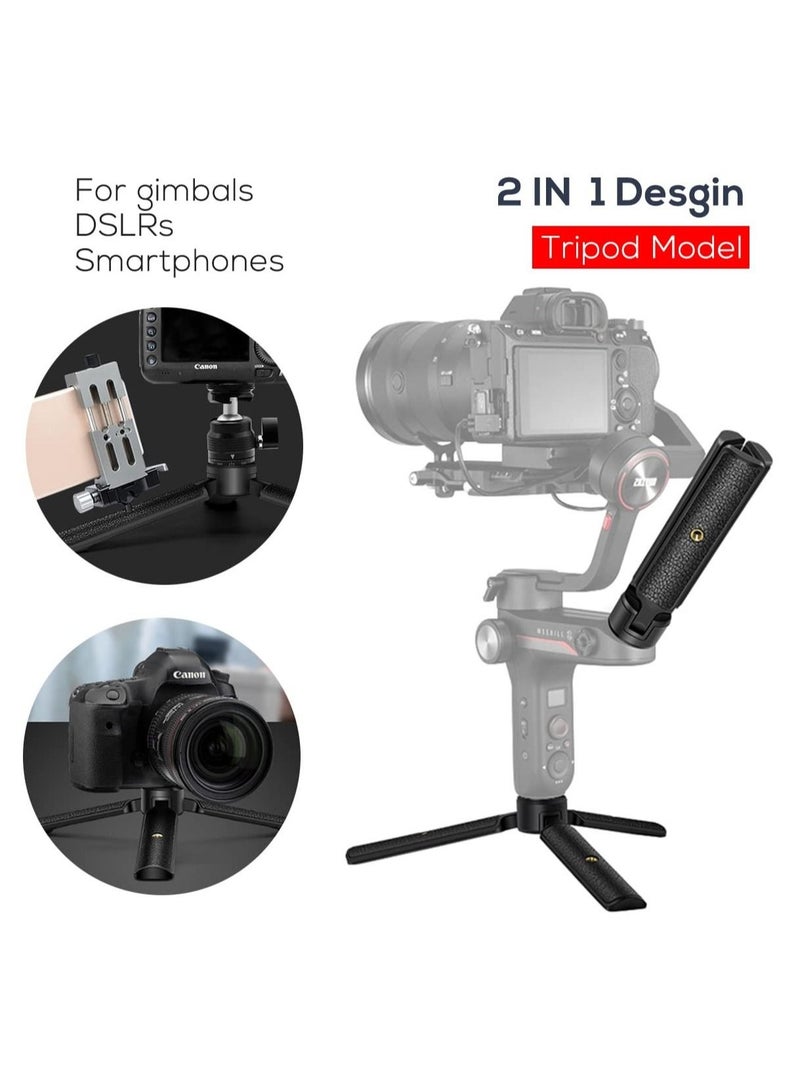 كابتن تيك Extended Handle Grip/Tripod 2 in 1 for Gimbal Stabilizer, Tabletop Tripod Stand and Handle Grip for DJI Ronin-S, Zhiyun WEEBILLs, Zhiyun Crane, Desktop Tabletop Tripod Stand for DSLR Cameras - Image 2
