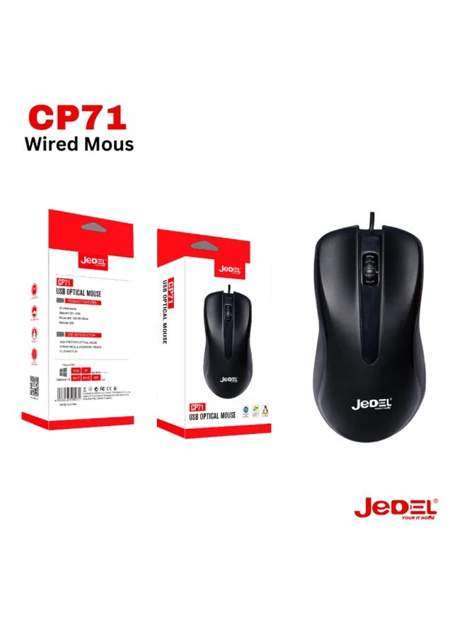 جي ديل ماوس Jedel CP71 البصري USB: تنقل سلس وتحكم دقيق - Image 3