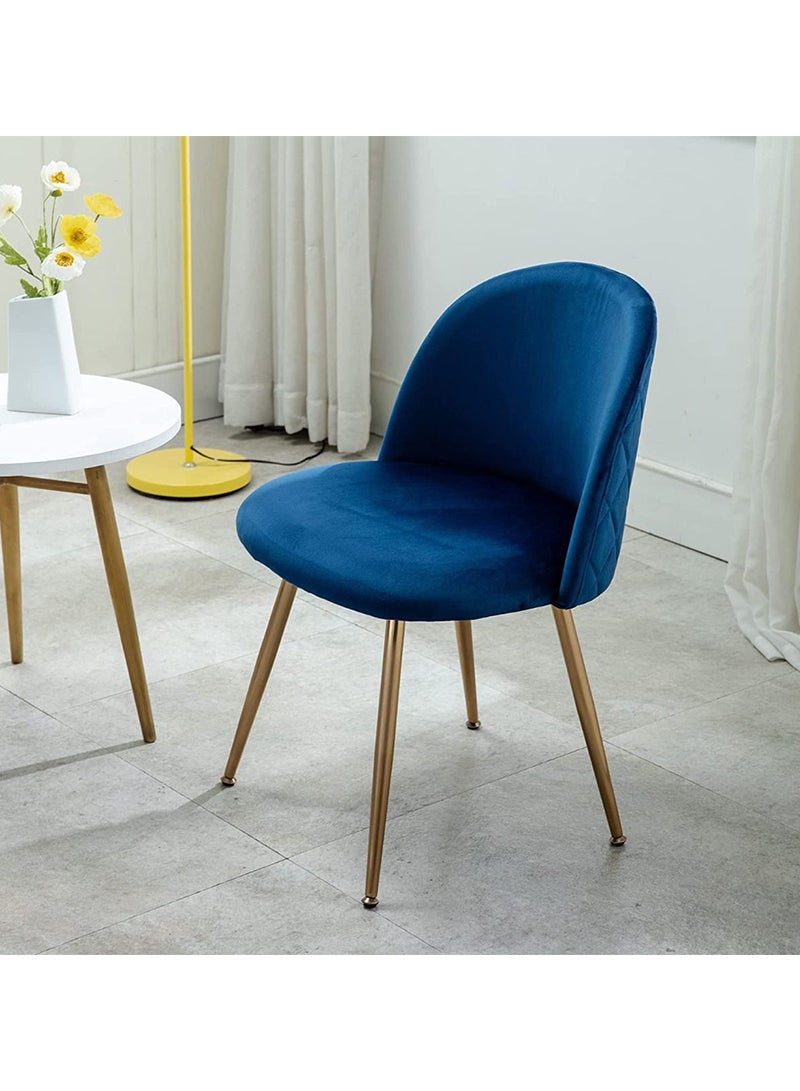 Mahmayi Mahmayi HYDC020 Velvet Blue Dining Chair for Living Room  - Image 3