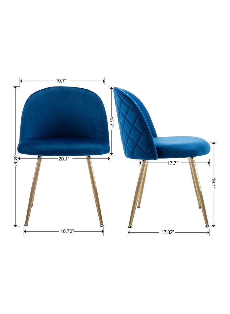 Mahmayi Mahmayi HYDC020 Velvet Blue Dining Chair for Living Room  - Image 4
