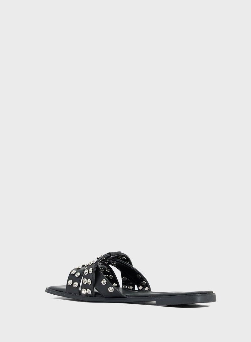 ELLA Studded Flat Sandal  - Image 2