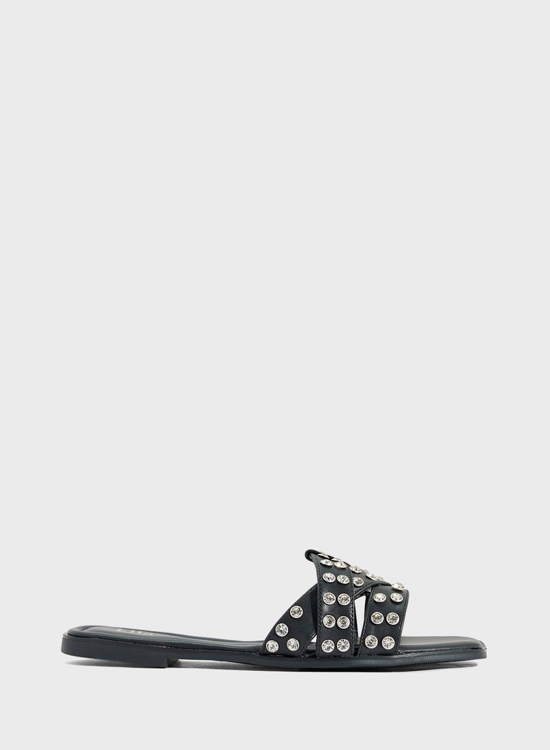ELLA Studded Flat Sandal  - Image 1