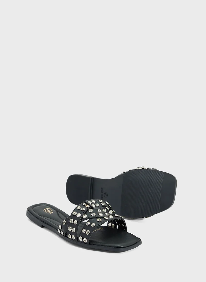 ELLA Studded Flat Sandal