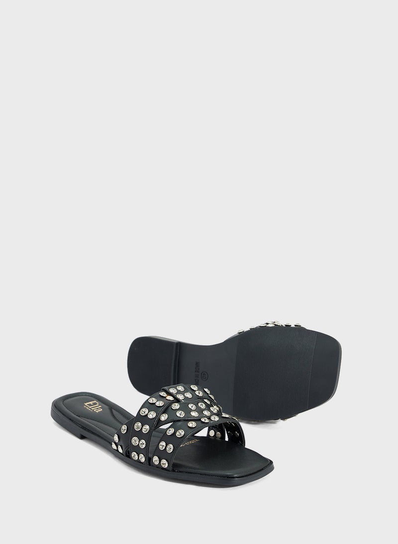 ELLA Studded Flat Sandal  - Image 3
