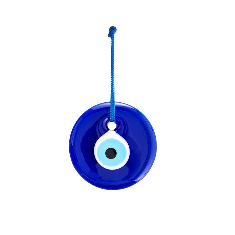 Erbulus 35 Glass Blue Evil Eye Wall Hanging Ornament  Evil Eye Decor  Turkish Handmade Nazar Amulet  Home Protection Charm  Evil Eye Wall Decor Amulet in a Box
