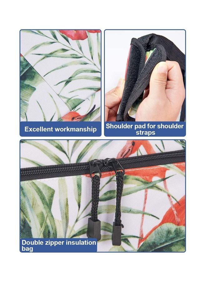 NIBEMINENT Mesh Large Beach Tote Zipper with Insulated Cooler Bag - Image 3