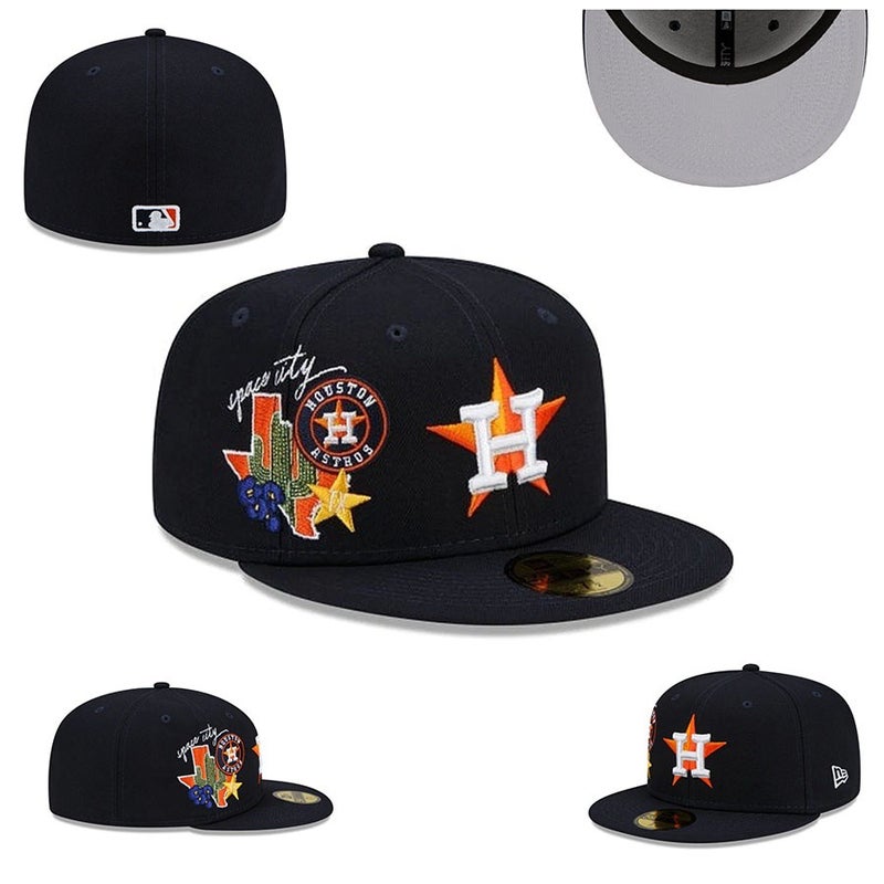 New Dense Embroidery Hat Lany Team Flat-Brim Baseball Cap American Hip-Hop Reversible Baseball League Team Cap - Image 1