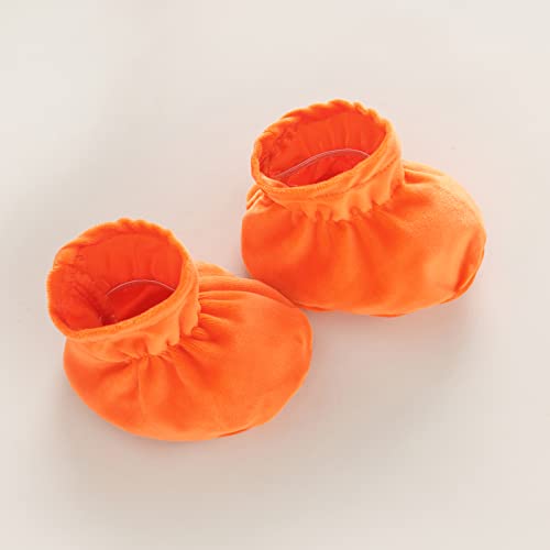 Lamuusaa Newborn Baby Girls Boys Halloween Costumes Sleeveless Pumpkin Romper Bodysuit Hat Socks Halloween Outfits 0-3Y - Image 5