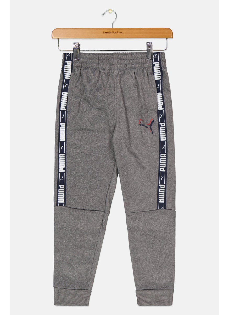 PUMA - سراويل رياضية رمادية للأطفال، الأولاد، بشعار العلامة التجارية - Image 1