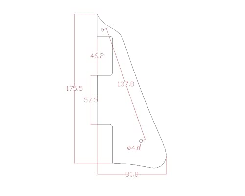 KAISH Black Pearl LP Guitar Pickguard with Black Bracket for Epi Les Paul - Image 3