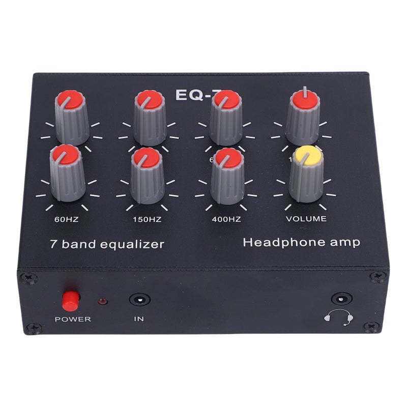 7 Band Sound Equalizer: 2 Channel Digital EQ With 3.5mm Input Output Interface - High Strength Aluminum Alloy Construction For Gamers Music Enthusiasts And Audiophiles - Image 2