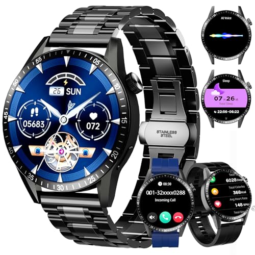 Homailida Smart Watch for Men with Answer/Make Calls, 1.39" HD Always Display Fitness Tracker Watch with Waterproof 190+Sports Modes Health Monitor Sleep Monitor for iOS Android (Black) - Image 1