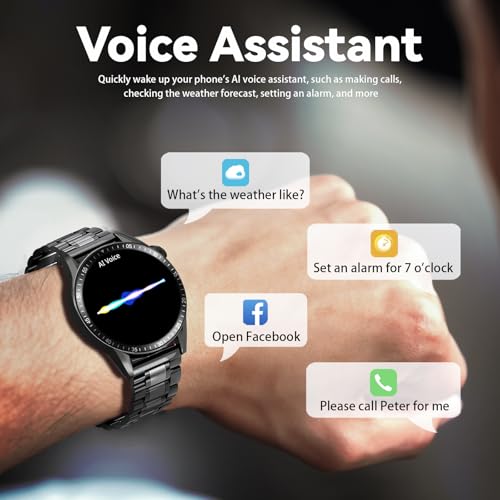 Homailida Smart Watch for Men with Answer/Make Calls, 1.39" HD Always Display Fitness Tracker Watch with Waterproof 190+Sports Modes Health Monitor Sleep Monitor for iOS Android (Black) - Image 3