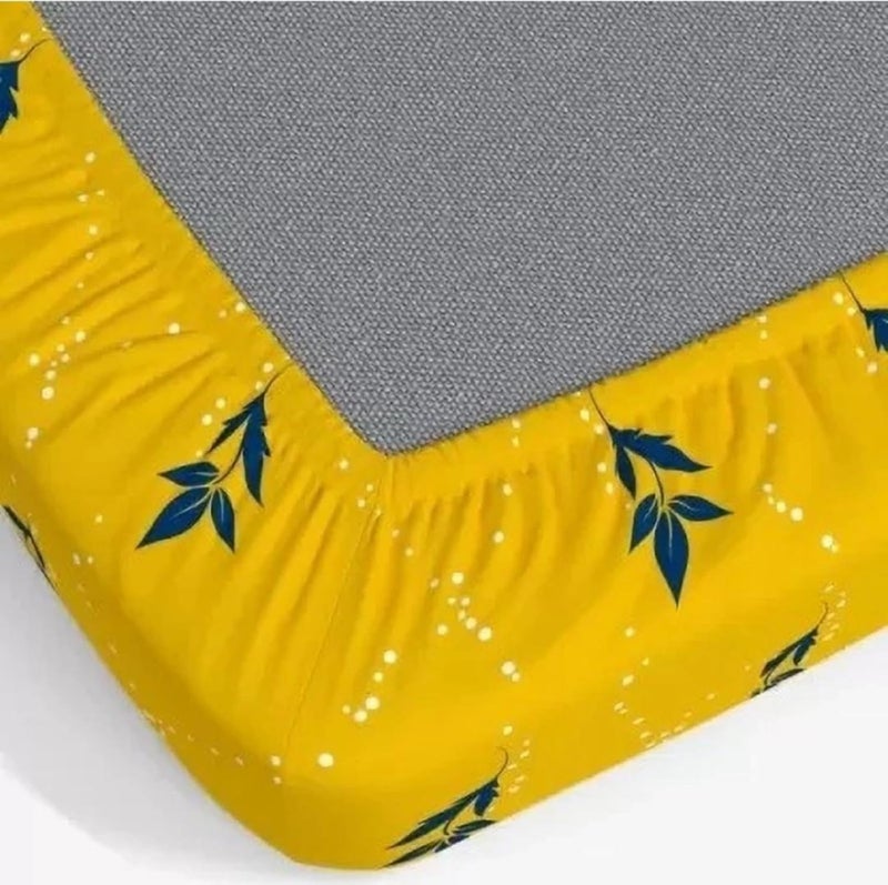 BLUEDOT BLUEDOT Premium Microfiber Fitted Bedsheets for Double Bed with 2 Pillow Covers 160 TC Supersoft WrinkleFree Bed Cover Size 72x786 inches Multi  - Image 4