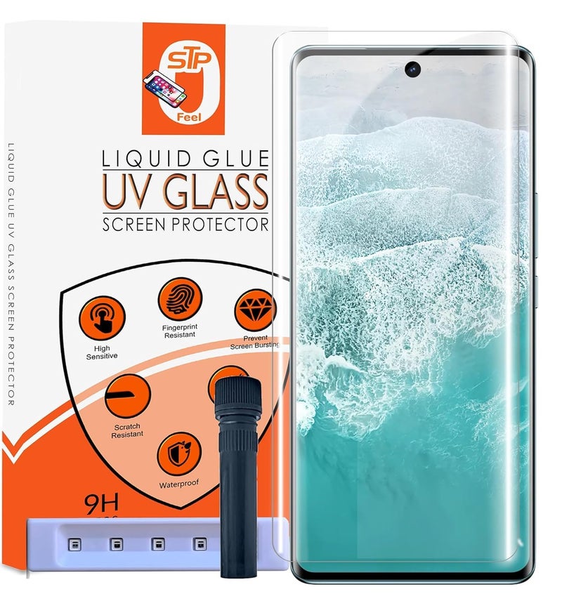 STP FEEL® UV HD+ Tempered Glass Screen Protector Guard Compatible For Redmi Note 14 Pro 5G / Note 14 Pro+ Plus 5G (6.67 Inch, Pack of 1) Full Adhesive UV Curved Case Friendly HD+ Clarity - Image 5