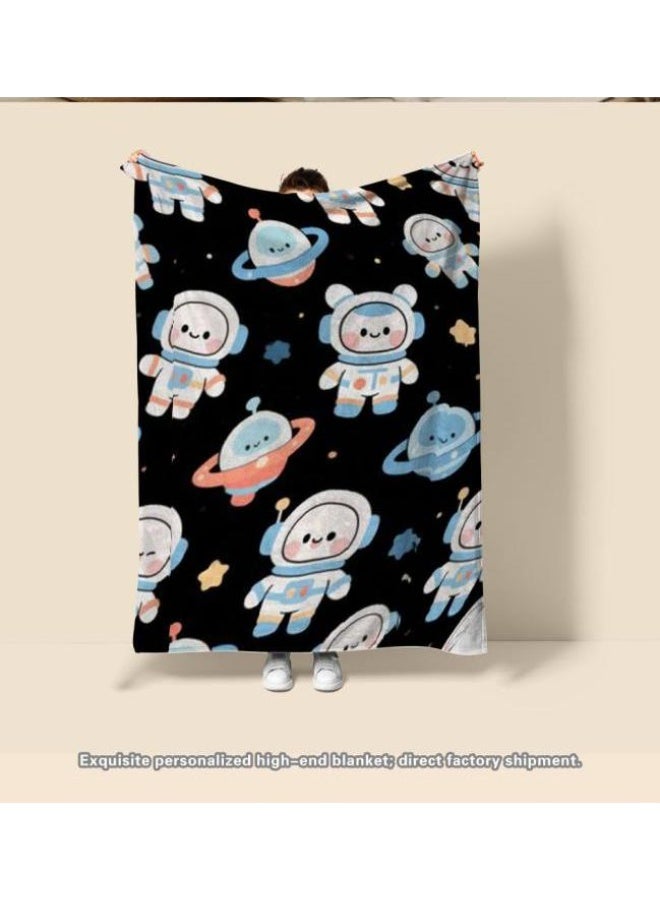 general Children's or student cartoon flannel thin blanket (warm and comfortable, suitable for sleep, games) 100cm*150cm - 116 - Image 1