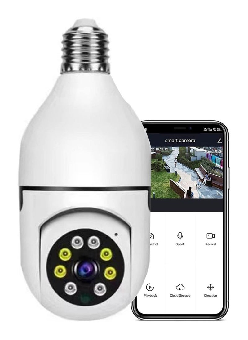 Generic - 1080P Security Wireless Camera, Light Bulb Security Camera, 360 Degree 2.4GHz & 5G WiFi IP Camera for Home Indoor Outdoor Security, Human Motion Detection and Alarm Two Way Talk - Image 1