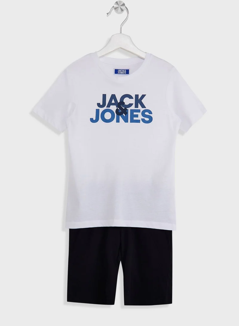 Jack & Jones Junior Youth Logo T-Shirt & Shorts Set