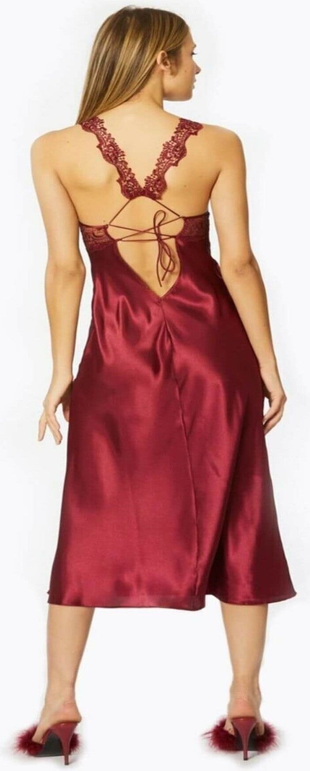 pierre cardin 6025 Women's Satin Six Dowry Set - Claret Red  - Image 5