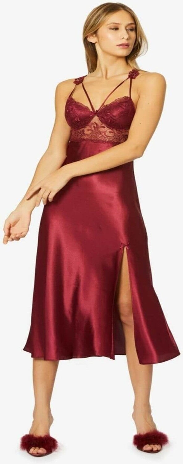 pierre cardin 6025 Women's Satin Six Dowry Set - Claret Red  - Image 3