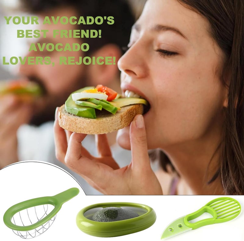 Aorplim Avocado Slicer Tools 3 PCS - Avocado Saver for Fridge to Keep - Avocado Slicer for Peeler Pitter - Avocado Cutter for Cuber Dicer - Fruit Vegetable Avocado Tools-Kitchen Gadgets - Image 5
