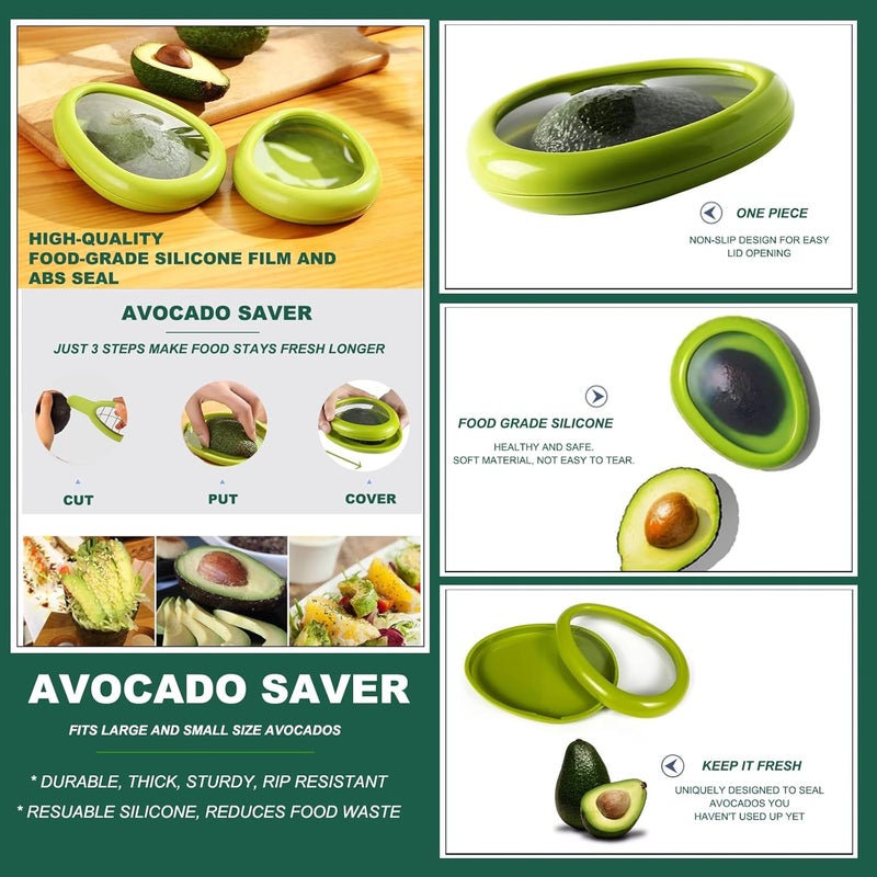 Aorplim Avocado Slicer Tools 3 PCS - Avocado Saver for Fridge to Keep - Avocado Slicer for Peeler Pitter - Avocado Cutter for Cuber Dicer - Fruit Vegetable Avocado Tools-Kitchen Gadgets - Image 4
