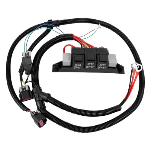 Ntoauto 674-00923 Dual Speed Electric Fan Control Wiring Harness Kit Compatible with Silverado Avalanche Suburban Tahoe Sierra Yukon Stand Alone Electric Fan Harness - Image 1