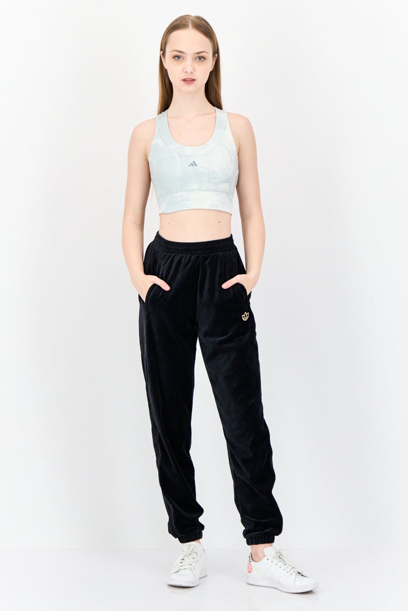 Adidas Women Marble Print Padded Sports Bra, Light Grey - Image 3