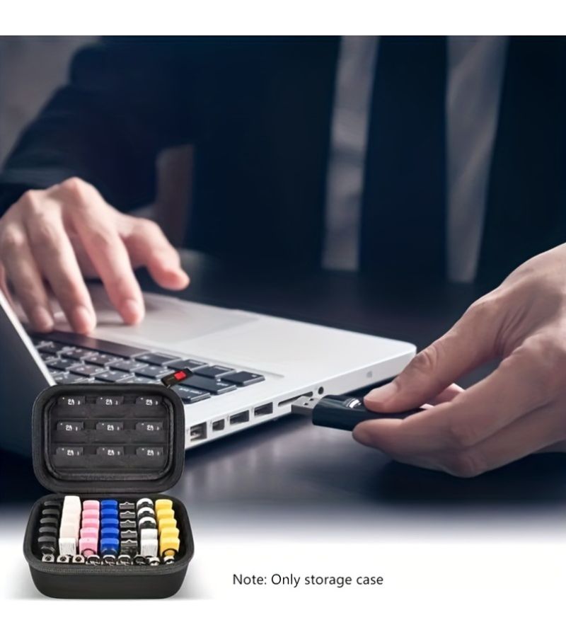 حقيبة تخزين صلبة سوداء ثقيلة لمحرك أقراص USB - Image 3