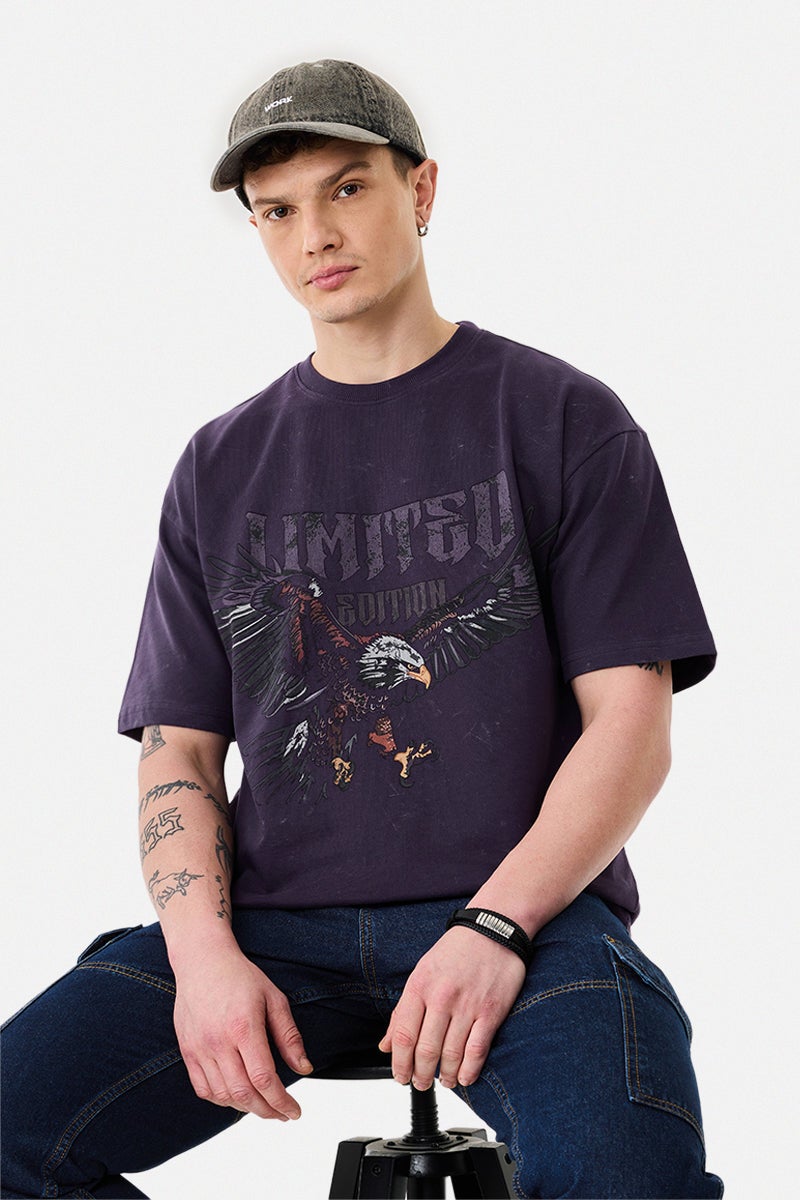 SNITCH Graphic 100% Cotton Oversized T-Shirt - Image 1