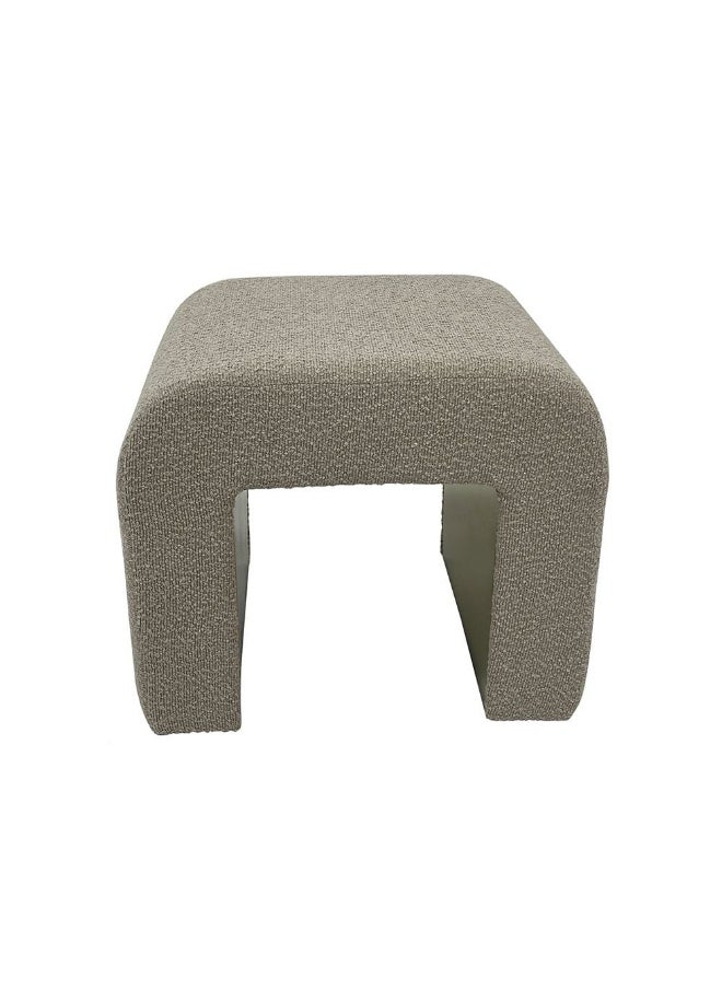 DANUBE HOME - Amaiya Ottoman Fabric / Dresser Stool Multi-Functional Stool Upholstered Footrest Modern Design Furniture For Living Room Bedroom L52xW42.5xH44.5cm -Brown / Gold - Image 1